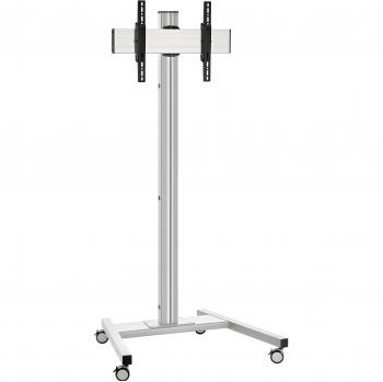 Vogel's T2044 162,6 cm (64) Soporte de Suelo con Ruedas para Pantalla Plana Plata - Soporte de pie para Pantalla Plana (60 kg, 162,6 cm (64), 100 x 100 mm, 400 x 400 mm, 0-20°)