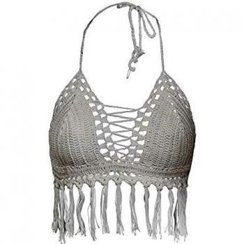 Bikini WeaveFringe Blanco