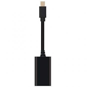 NANOCABLE 10.16.0102 - Conversor Mini DisplayPort a HDMI, mDP/M-HDMI A/H, Macho-Hembra, Negro, 15cm