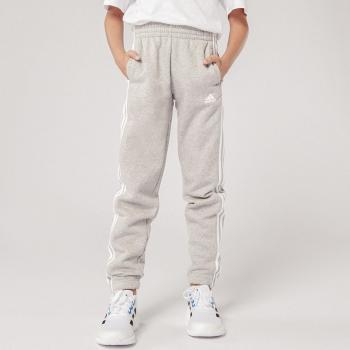 Adidas Boys' 3-Stripes Fleece Training Pants - Light Grey, Size 176