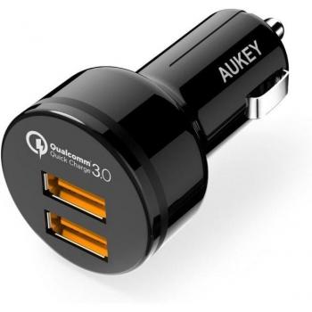 Aukey CC-T8 Cargador para Coche Dos Puertos 36W