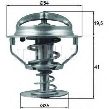 Termostato MAHLE ORIGINAL TX 164 82D, refrigerante, temperatura de apertura 82°C, diseño de alta calidad, compatible con múltiples modelos de vehículos