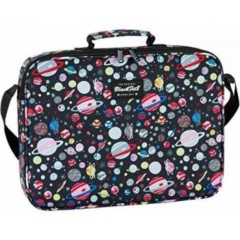Safta Blackfit8 Planets Bolso Bandolera, 38 cm, Negro