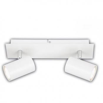 Lámpara de Techo Isil A, Blanca, 2 Luces, Metal, Orientable, LED Eficiencia A