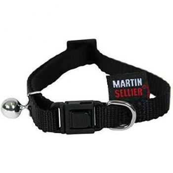 Collar para gato de nylon negro Martin Sellier
