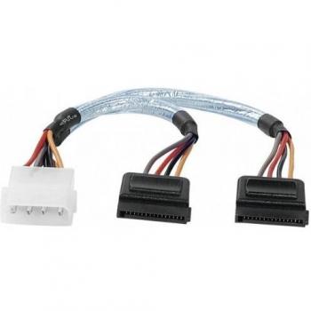 Adaptador de alimentación Molex a 2 x SATA - 0,15 m