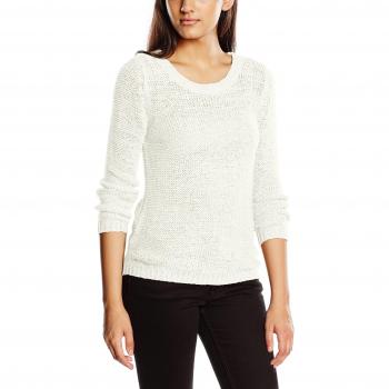Only onlGEENA XO L/S PULLOVER KNT NOOS, Suéter para Mujer, Blanco