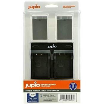 JUPIO 2 BATERIAS BLS-5/PS-BLS50 1210mAh Olympus + Kit Cargador USB