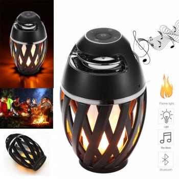 Altavoz Inalámbrico Portátil Bluetooth con Luz LED y Efecto Llama TF MP3 BT4.2