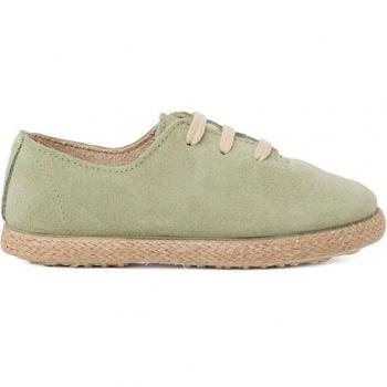 Zapatillas de serraje con cordones y yute para niños Pisamonas