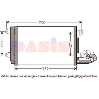 AKS Dasis 042008N Condensador, aire acondicionado