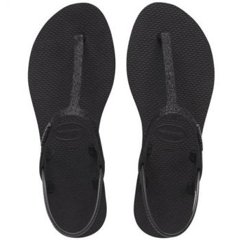 Havaianas You Paraty Glitter Chanclas de baño para mujer en color negro