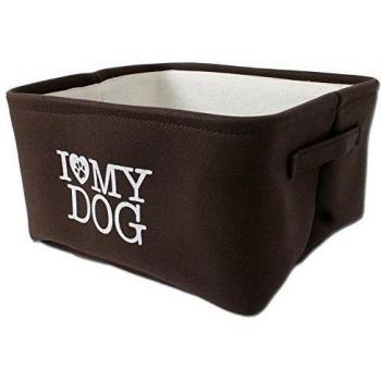 Cama para perro Cuna para perro para perros pequeños marrón beige I love Mi perro con Bucles de