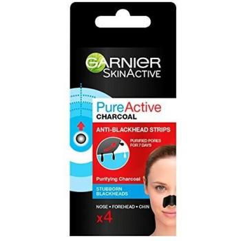 Garnier SkinActive Pure Active Charcoal Nose Strips (4 unidades/parches)