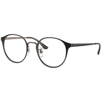 Ray-Ban Gafas Graduadas RX 8770D 3151 Asian Fit para Hombre, Color Negro, Talla 50