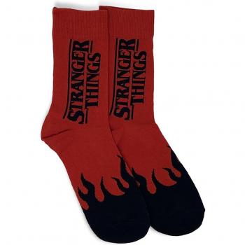 Calcetines Logo Stranger Things Rojo Talla 40-46