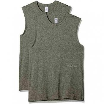Calvin Klein Muscle Tank 2pk Camiseta sin Mangas, Gris