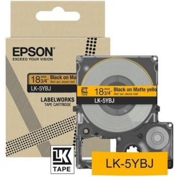 Cartucho de etiquetas Epson Matte Tape Yellow/Black 18mm(8m) LK-5YBJ