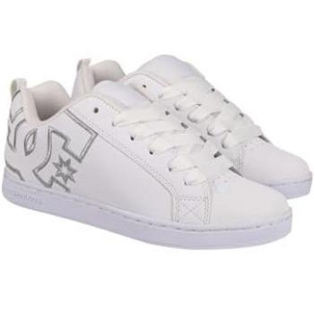 Zapatillas DC Shoes Court Graffik anchas blancas plata para mujer