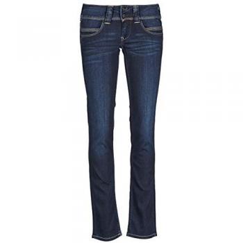 Pepe Jeans Women's Straight Leg Venus Denim Jeans, Low Rise, Distressed Effect, Size 27/34