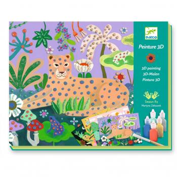 Djeco Pintura 3D Animales en 3D Verde