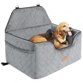 VEVOR Waterproof Dog Booster Car Seat with Storage Pocket and Safety Leash for Medium & Large Dogs