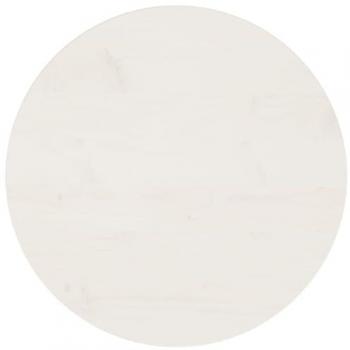 vidaXL Table Top White Ø50x2.5 cm Solid Wood Pine