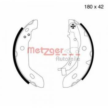 Juego de zapatas de freno traseras METZGER MG 713 para Mercedes Clase A