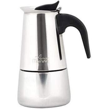 Cafetera de inducción Any Morning Geyser 300 ml - Acero inoxidable, 6 tazas