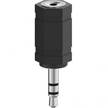 Adaptador de Audio Hama 3.5mm Estéreo a 2.5mm Estéreo Negro