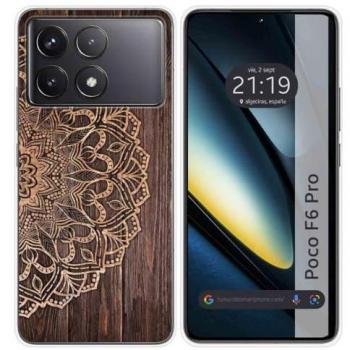 Funda de Silicona para Xiaomi Poco F6 Pro 5G Diseño Madera 06 con Dibujos