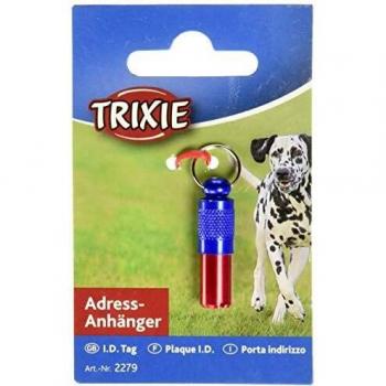 Trixie ID etiqueta, azul/rojo, pack de 12