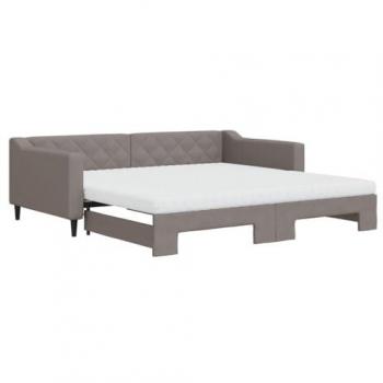 Sofá cama nido con colchón tela gris taupe 100x200 cm