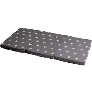 Colchón de Cuna de Viaje Little Stars 60 x 120 cm con Funda Extraíble y Bolsa de Transporte