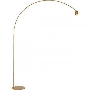Lámpara de Pie Curva Maison en Metal Oro con Luz Orientable GU10