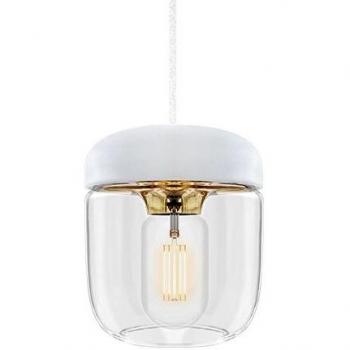 Vita Acorn - Lámpara de techo, color blanco y latón