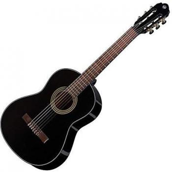 3/4 Black Student Classical Guitar Bundle with Hannabach Strings