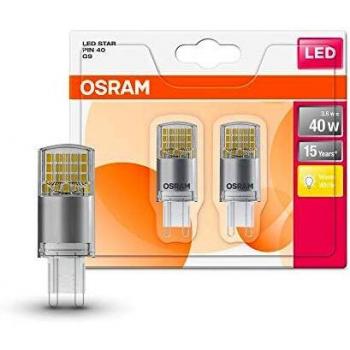 Osram LED Star Pin G9/lámpara LED: G9, 3,80 W, de 40 W de repuesto para, transparente, Warm White, 2700 K, 2 unidades)
