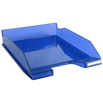 Exacompta Linicolor - Bandeja de correo, color azul real transparente glossy