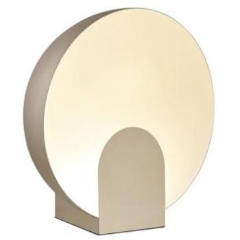 Lámpara de mesa LED Óculo 12W color oro Ø 30 cm, metal, luz indirecta