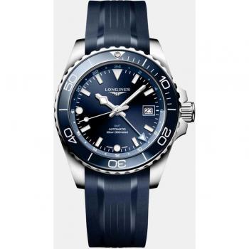 Longines Reloj de Hombre Hydroconquest L3.790.4.96.9 Automático de Caucho Azul 41mm GMT Acero