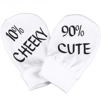 Spoilt Rotten SR - Cute & Cheeky 100% de cama de algodón - bebé de resistente a los arañazos guantes de Baby Gloves