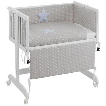 Funny Baby Codream - Minicuna, diseño topos, color azul