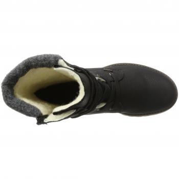 Botines de Invierno Rieker para Mujer, Talla 36, Nubuk y Filz, Color Negro/Antracita, Suela con Perfil y Membrana TEX