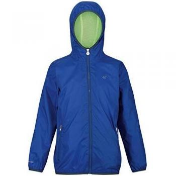 Regatta Chaqueta Lever II con Capucha Forrada de Malla Ligera y Transpirable Jackets Waterproof Shell, Unisex niños, Nautical Blue, 14 yr