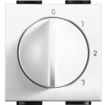 Conmutador Rotativo Bticino Livinglight 4 Posiciones 2 Módulos Blanco N4016