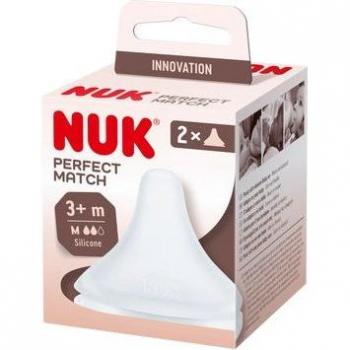 Nuk Tetina Silicona Anticólico Flujo Medio (2 Uds)
