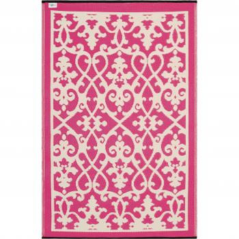 Fab Habitat Venecia - Alfombra, 120 x 180 cm, color crema y rosa