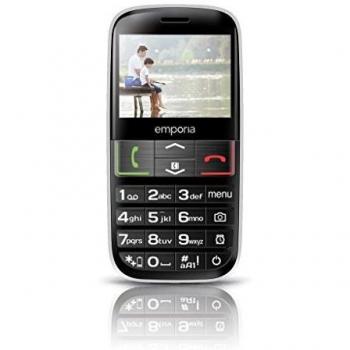 Emporia EUPHORIA 5,84 cm (2.3) 90 g Negro, Plata - Teléfono móvil (Barra, SIM única, 5,84 cm (2.3), 2 MP, 1000 mAh, Negro, Plata)