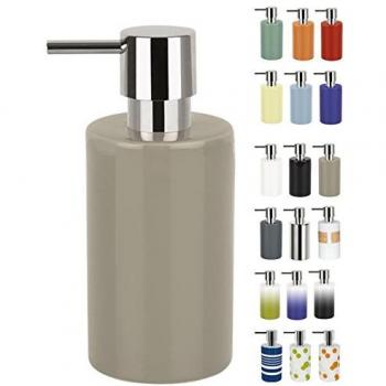 Dispensador de Jabón Líquido Spirella Tube Beige Gres 7x16cm